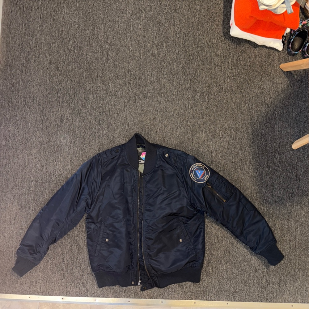 Pink Dolphin Navy Bomber Jacket